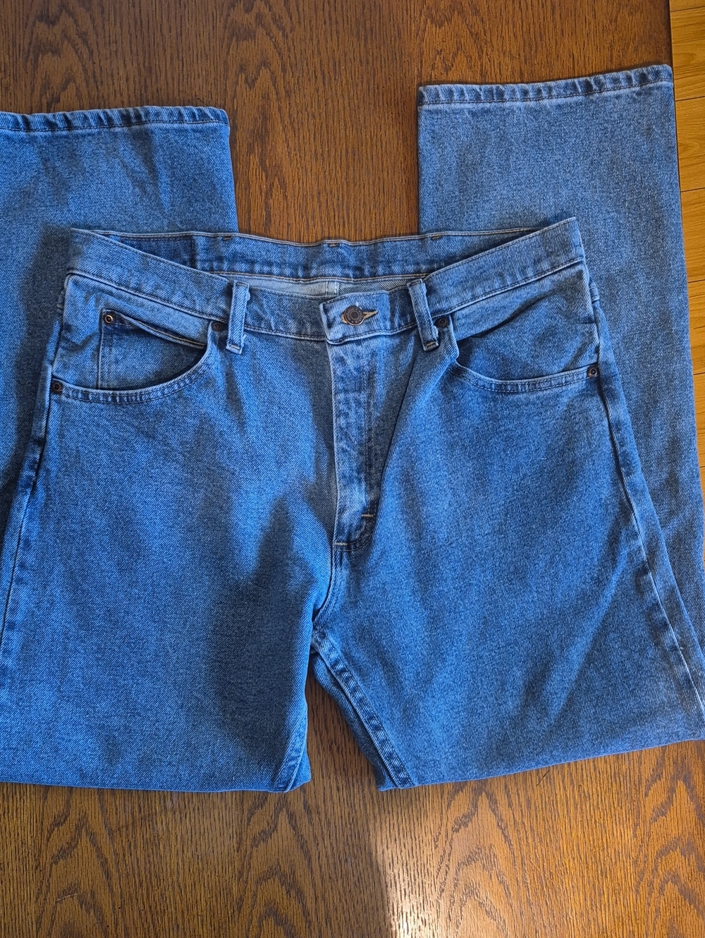Wrangler Men's Wrangler Straight Blue Denim Jeans Size 34x30